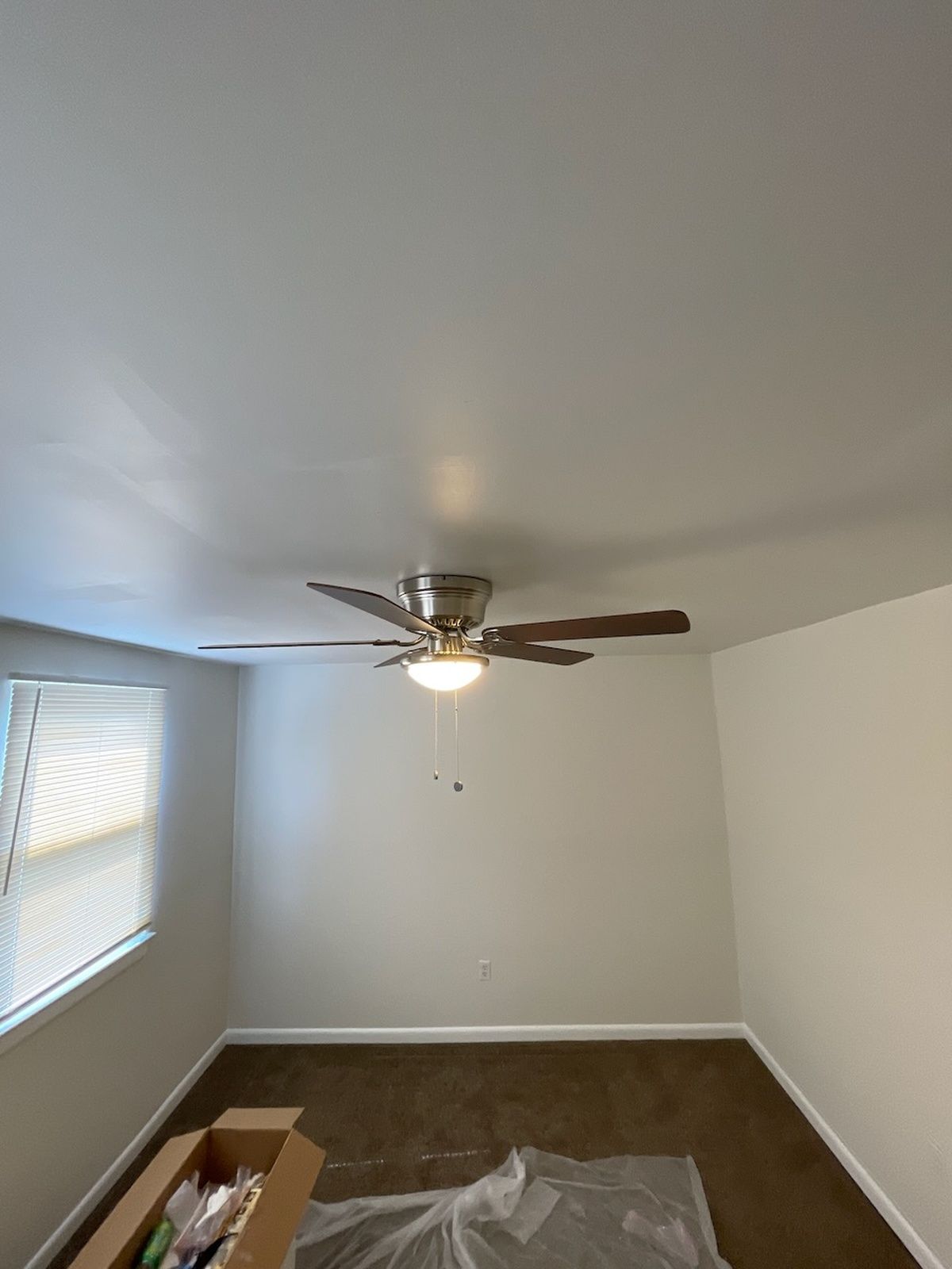 Living Room With Ceiling Fan And Light Fixture Installed Columbia Md
