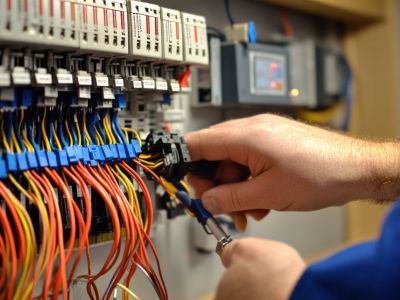 Wiring A Control Panel With Colored Wires And Hand Tools Odenton Md