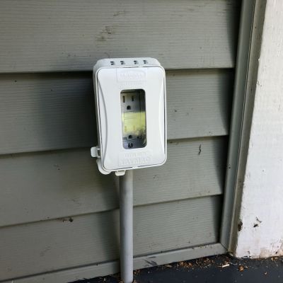 Outdoor Electrical Connection Box Mounted On Wall