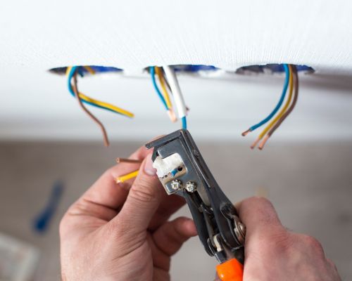 Wiring Installation Tools And Electrician Working On Cables Severn Md
