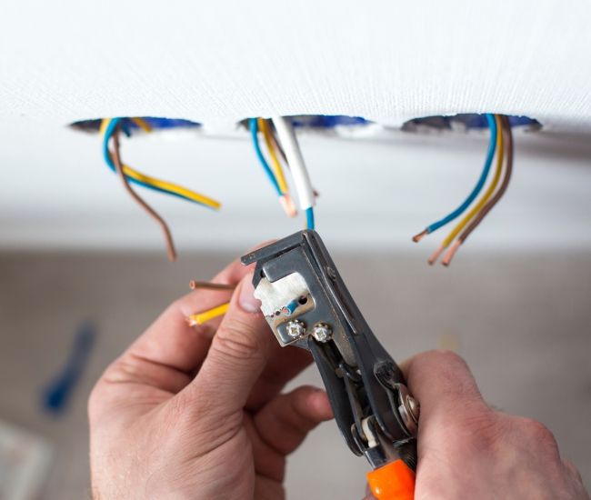 Wiring Installation Tools And Electrician Working On Cables Glen Burnie Md