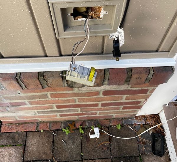 Damaged Wall Outlet With Wires And Broken Cover Plate Odenton Md