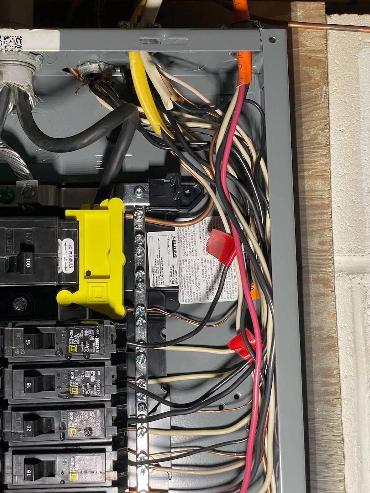 Circuit Breaker Panel With Wires And Breakers In Place Columbia Md