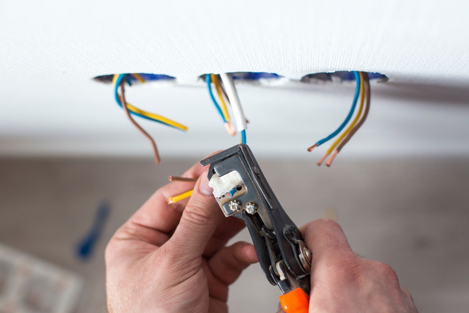 Wiring Installation Tools And Electrician Working On Cables Severn Md