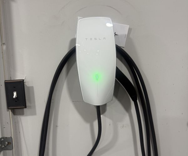 Tesla Electric Car Charger With Green Light Indicator Pasadena Md