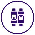 circuit break icon violet logo