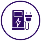 EV Charging Icon Violet