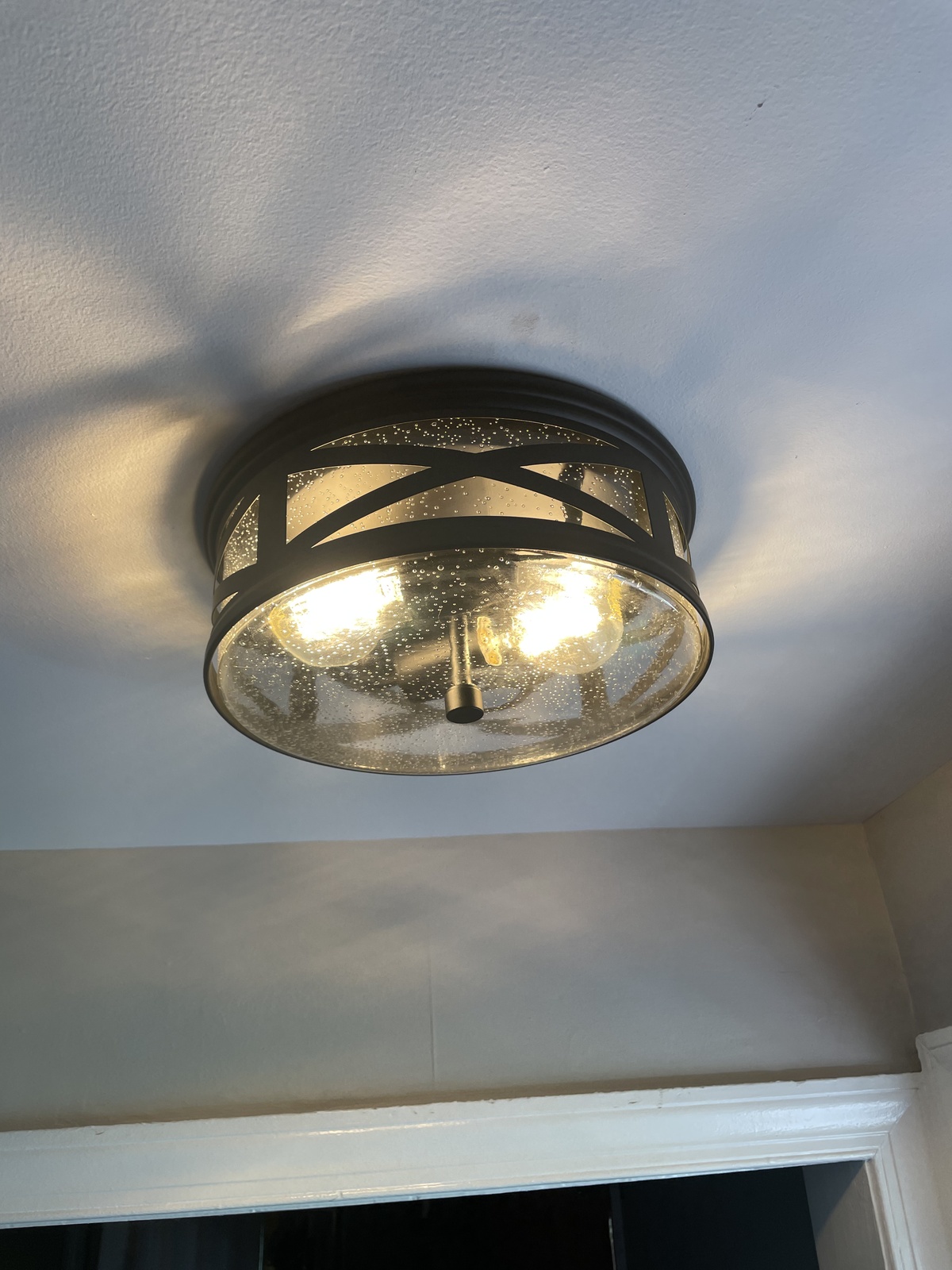 Ceiling Light Fixture With Glass And Metal Design Crofton Md