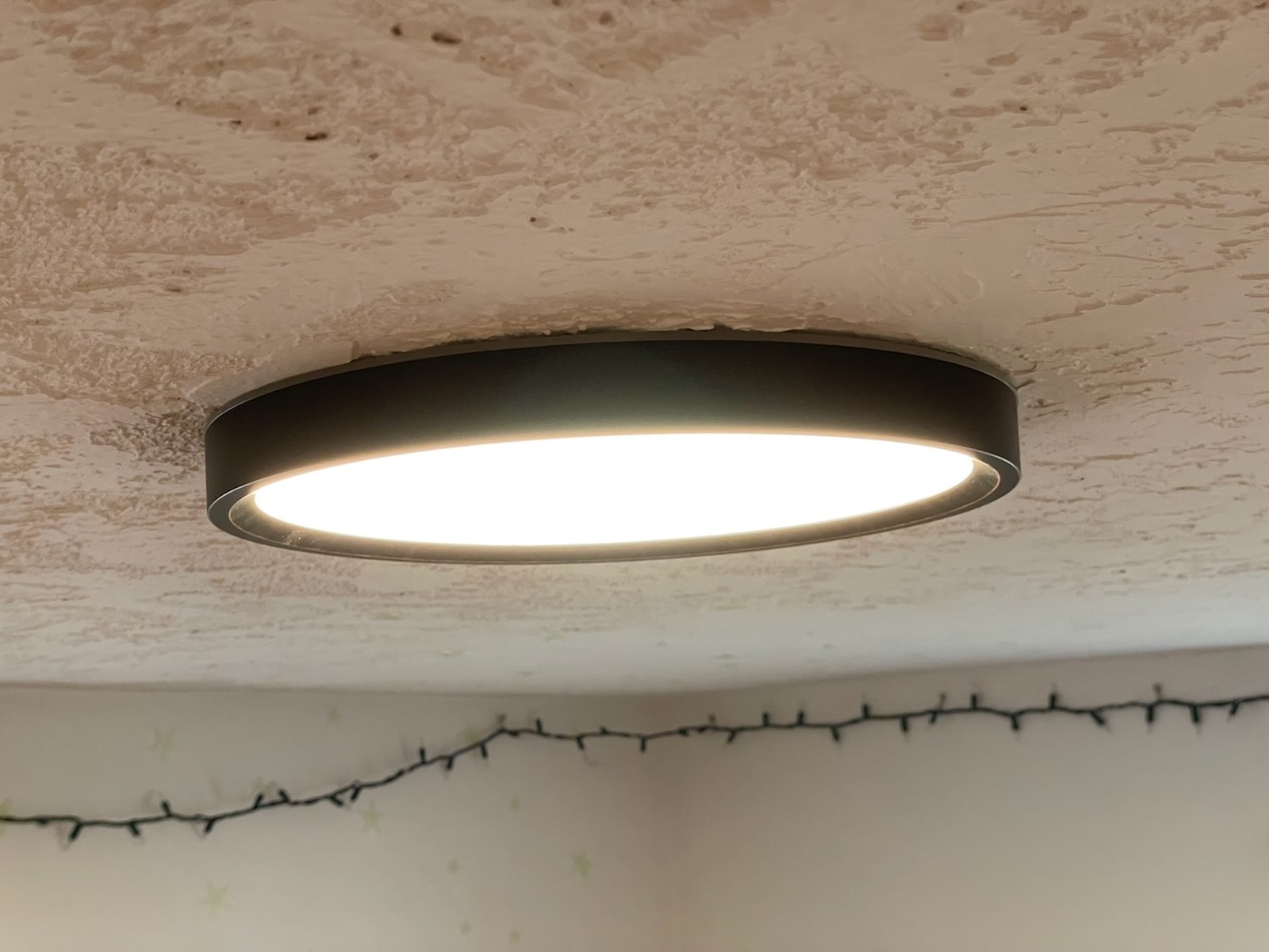 Ceiling Light With Black Frame And White Glow Lighting Odenton Md