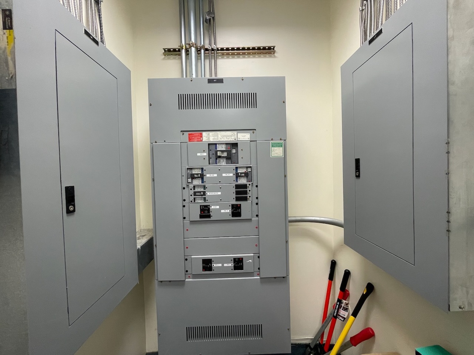 Electric Panel With Closed Doors And Wiring System Crofton Md
