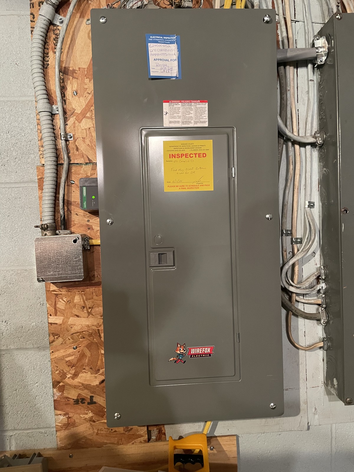 Electrical Panel Inspection Labels And Wiring Details Glen Burnie Md