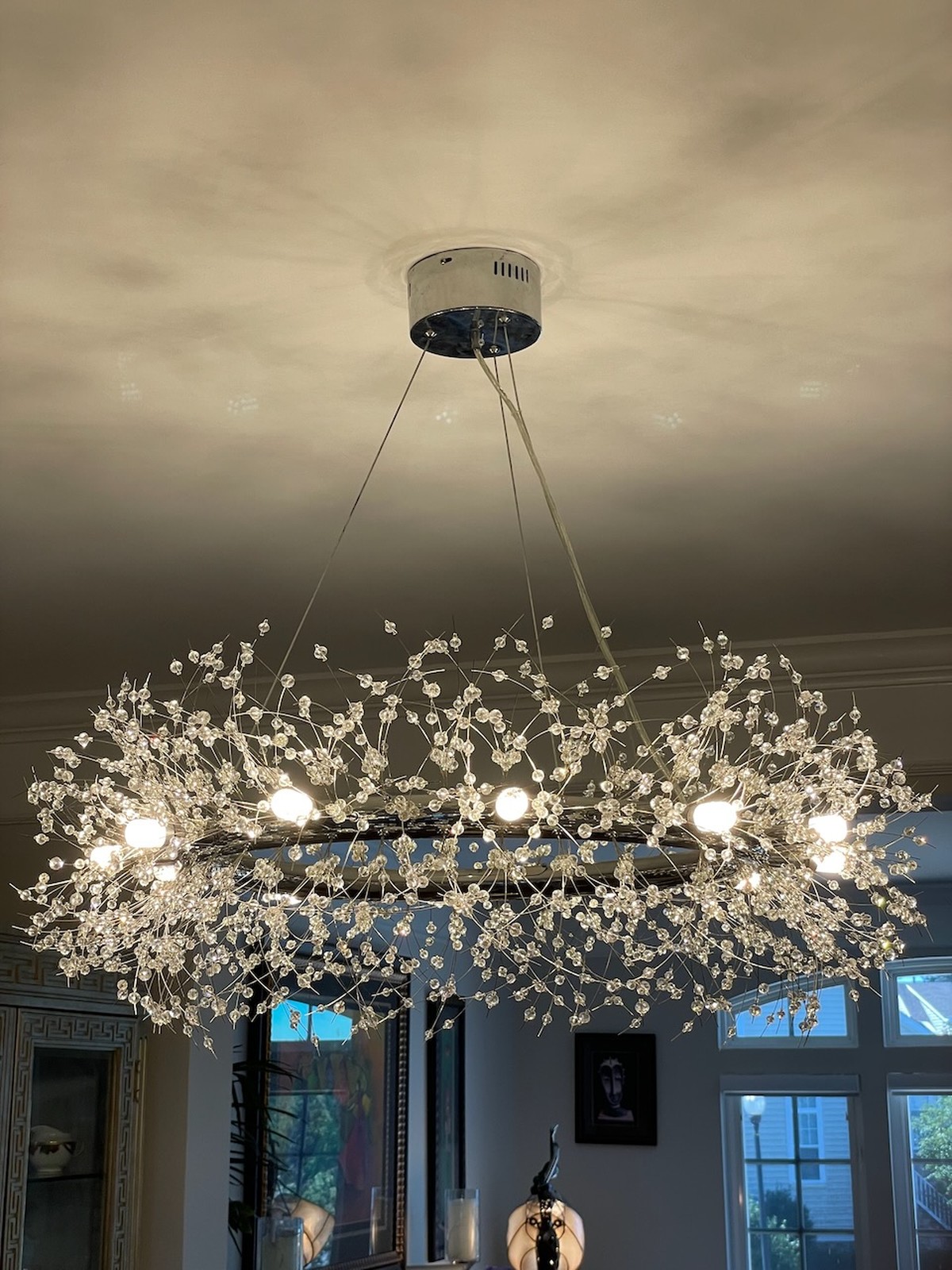Elegant Chandelier With Crystal Branches And Ambient Lighting Bowie Md
