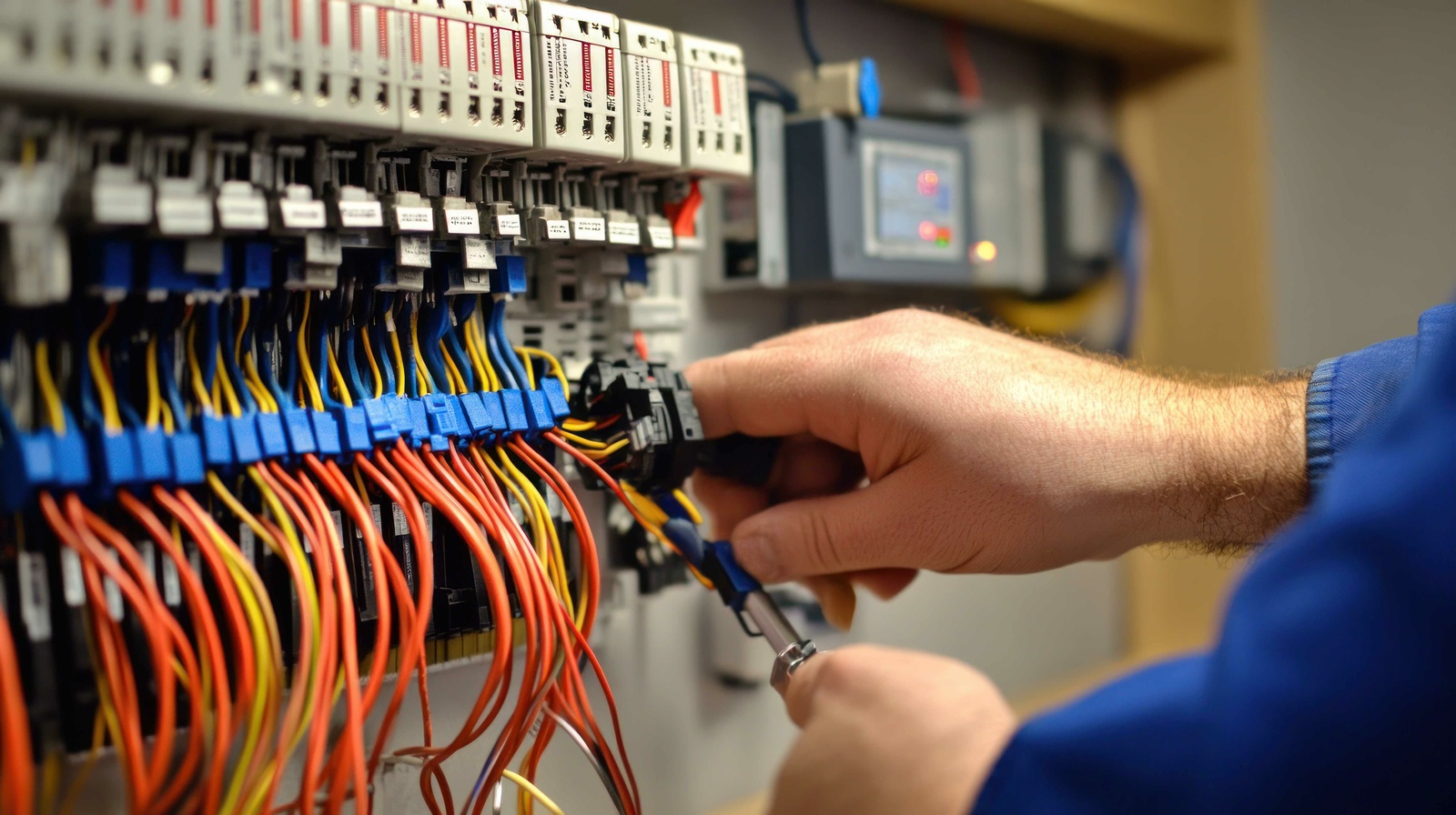 Wiring A Control Panel With Colored Wires And Hand Tools Laurel Md