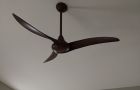 Ceiling Fan With Three Blades In Living Room Lighting Scenario